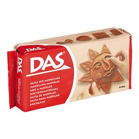 Pasta para Modelagem Das 500g - Fácil de Trabalhar - Secagem ao Ar - Cor Terracota