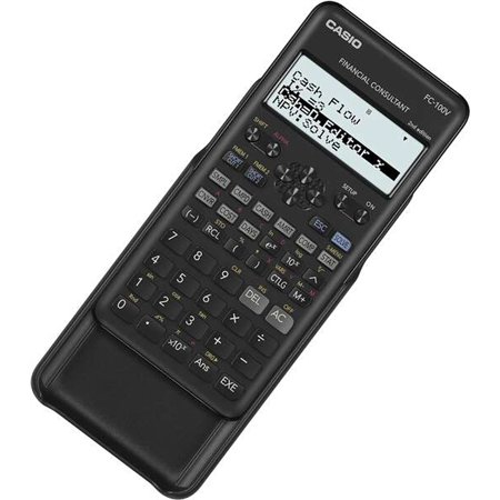 Calculadora financeira Casio FC-100V-2 - Visor de 4 linhas - Exibe vários parâmetros simultaneamente - Teclas de atalho - Alimen