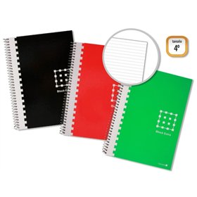 Caderno Espiral Dourado, 4º Ano, 80 Folhas, 60gsm, Pautado 3,5mm - Margem Reforçada - Capa Extra Dura - Cores Sortidas