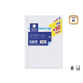Pacote de Refil Golden Extra com 200 Folhas, 90gsm, Quadriculado 4x4 - Formato A4 - 4 Furos