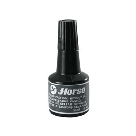 Frasco de tinta Horse de 30ml para tampão - Sem óleo - Preto