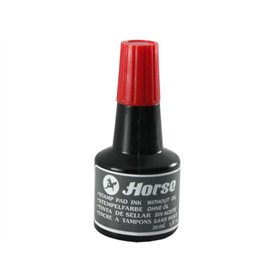 Frasco de tinta Horse de 30ml para almofada de carimbo - Sem óleo - Vermelho