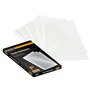 Pacote com 100 capas transparentes para documentos Ingraf, com 70 mícrons e múltiplos furos - Acabamento granulado