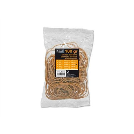 Pacote de 100g de Elásticos de 180mm Ingraf - Alta Qualidade - 70% Borracha - Alta Resistência e Elasticidade - Marrom