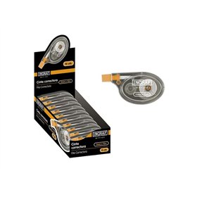 Fita Corretiva Ingraf de Alta Qualidade para Correção a Seco, 5mm x 12m - Aplicação Lateral - Corrige Rapidamente - Escreve Inst