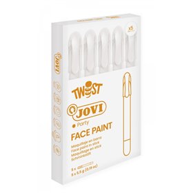 Bastão de pintura facial Jovi Twist - Hipoalergênico - À base de água - Fácil aplicação - Ótima cobertura - Secagem rápida - Fác