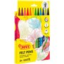 Conjunto de 12 Canetas Marcadoras Jovi - Ponta de 2mm - Ampla Variedade de Cores - Tinta de Alta Fixação - Tampa de Segurança Ve