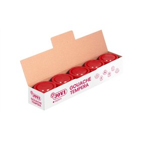 Conjunto de tinta têmpera escolar Jovi 35ml - Adequado para múltiplas superfícies - Use com pincel, rolo ou espátula - Cores mis