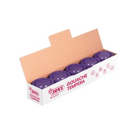 Conjunto de tinta têmpera escolar Jovi 35ml - Aplicação em múltiplas superfícies - Use com pincel, rolo ou espátula - Cores mist