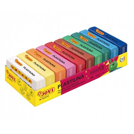 Jovi Pacote com 10 Pastilhas de Massinha de Modelar de 50g - 100% Vegetal - Altamente Moldável - Não Resseca - Cores Misturáveis