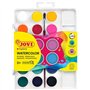 Conjunto Jovi com 18 pastilhas de aquarela de 22 mm + pincel - Cores vibrantes - Fáceis de misturar - Cores sortidas