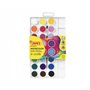 Conjunto Jovi com 24 pastilhas de aquarela de 22 mm + pincel - Cores vibrantes - Fáceis de misturar - Cores sortidas