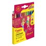 Conjunto de 12 giz de cera Jovi para estudantes - Plástico - Durável - Não mancha - Suave ao riscar - Acabamento brilhante - Lon