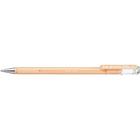 Caneta Esferográfica Pentel Hybrid Milky - Ponta Fina 0,8mm - Traço de 0,4mm - Tinta Gel Opaca - Laranja Pastel