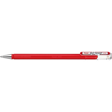 Caneta Esferográfica Pentel Mattehop - Ponta de 1 mm - Traço de 0,5 mm - Tinta Gel Opaca - Fabricada com 55% de Materiais Recicl