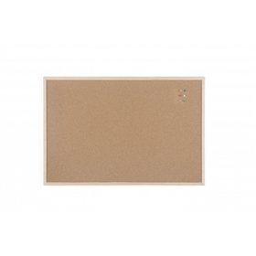 Quadro de cortiça dupla face Bi-Office 900x600mm com moldura natural
