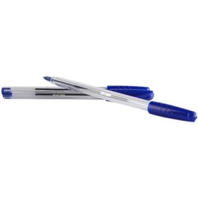 Pacote com 36 canetas esferográficas triangulares MKtape - Ponta redonda de 1,0 mm - Escrita suave - Azul