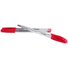 Pacote com 36 canetas esferográficas triangulares MKtape - Ponta redonda de 1,0 mm - Escrita suave - Vermelhas