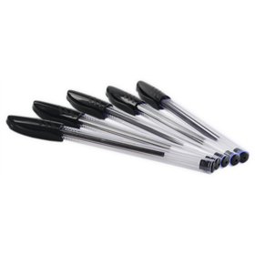 Pacote com 36 canetas esferográficas triangulares MKtape - Ponta redonda de 1,0 mm - Escrita suave - Preta