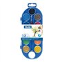 Conjunto Milan com 12 aquarelas Ø30 mm + pincel Série 101 - Misturáveis - Cores sortidas