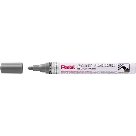 Marcador de tinta Pentel - Ponta média de 4,5 mm - Permanente em todas as superfícies - Resistente à luz e à água - Corpo de alu