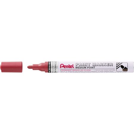 Marcador de tinta Pentel - Ponta média de 4,5 mm - Permanente em todas as superfícies - Resistente à luz e à água - Corpo de alu