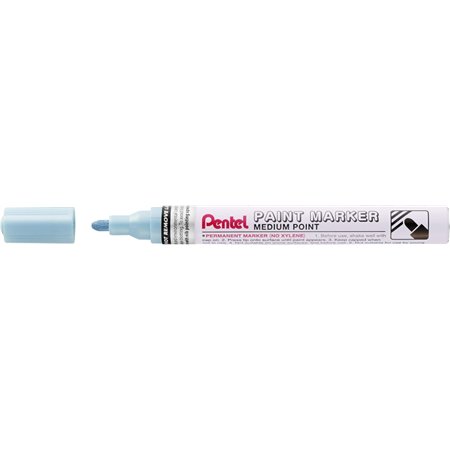 Marcador de tinta Pentel - Ponta média de 4,5 mm - Permanente em todas as superfícies - Resistente à luz e à água - Corpo de alu