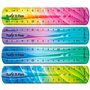 Régua flexível Maped Twist'n Flex de 15 cm - Inquebrável - Dupla graduação - Cores degradê aleatórias