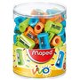 Apontador de lápis Maped Vivo de plástico com 1 furo - Lâmina de aço afiada e durável - Cores sortidas