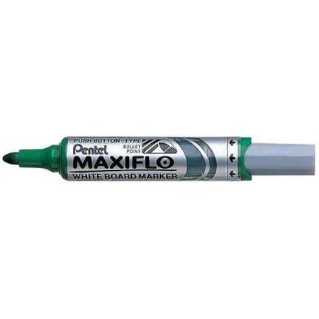 Marcador para quadro branco Pentel Maxiflo - Fluxo de tinta ajustável - Ponta redonda - Espessura da linha de 2,5 mm - 50% de ma