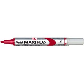 Marcador para quadro branco Pentel Maxiflo - Fluxo de tinta ajustável - Ponta redonda - Largura da linha de 2 mm - 50% de materi