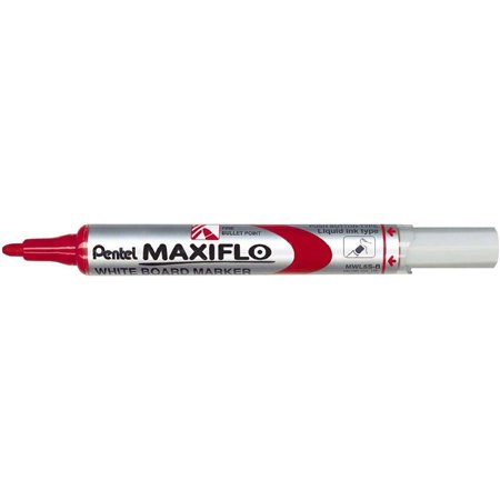 Marcador para quadro branco Pentel Maxiflo - Fluxo de tinta ajustável - Ponta redonda - Largura da linha de 2 mm - 50% de materi