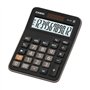 Calculadora de mesa compacta Casio MX-12B - Visor LCD de 12 dígitos - Alimentação solar e por bateria - Preta