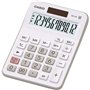 Calculadora de mesa compacta Casio MX-12B - Visor LCD de 12 dígitos - Alimentação solar e por bateria - Branca