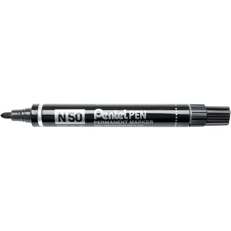 Caneta Marcadora Permanente Pentel N50 - Ponta de 4,3 mm - Resistente à água e à luz - Preta