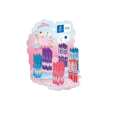 Conjunto Pilot Sweet Paradise com 24 canetas esferográficas Frixion + 24 canetas esferográficas Frixion Clicker - Apagáveis - Re