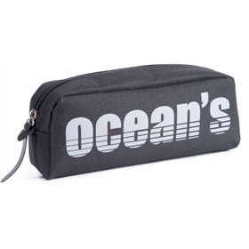 Estojo para lápis Oceans Wave California com zíper único - Alça ergonômica - Cinza escuro