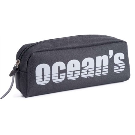 Estojo para lápis Oceans Wave California com zíper único - Alça ergonômica - Cinza escuro