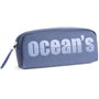 Estojo para lápis Oceans Wave California com 1 zíper - Alça ergonômica - Azul