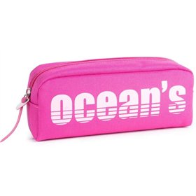 Estojo para lápis Oceans Wave California com 1 zíper - Alça ergonômica - Fúcsia