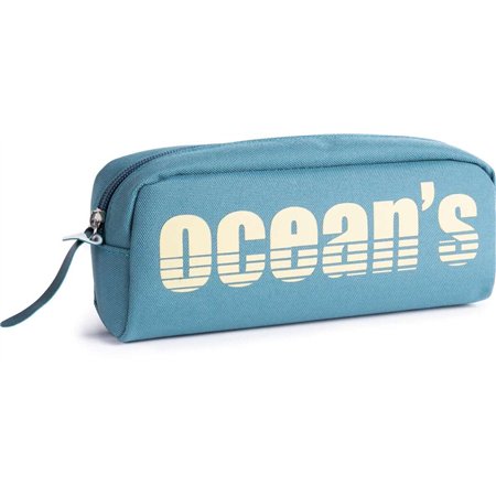 Estojo para lápis Oceans Wave California com 1 zíper - Alça ergonômica - Azul