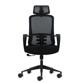 Cadeira de escritório ergonômica Oqonos Cherg 004 com apoio de cabeça cervical ajustável, encosto em tela respirável, pistão a g
