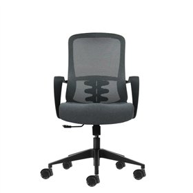 Cadeira de escritório ergonômica Oqonos Cherg 007 com encosto em tela respirável, pistão a gás classe 4, suporte lombar, apoios 