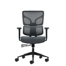 Cadeira de escritório ergonômica Oqonos Cherg 013 com encosto e assento em tela elástica, apoios de braço 4D, assento deslizante