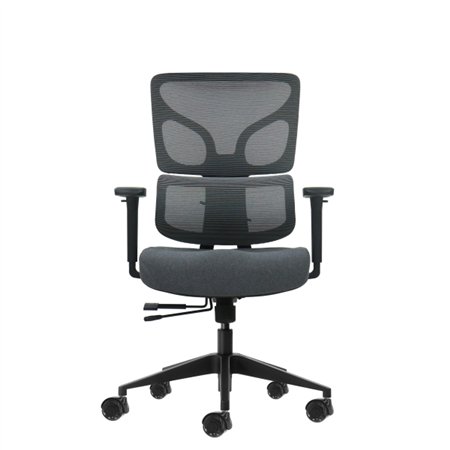 Cadeira de escritório ergonômica Oqonos Cherg 013 com encosto e assento em tela elástica, apoios de braço 4D, assento deslizante