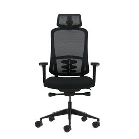 Cadeira de escritório ergonômica Oqonos Cherg 018 com apoio de cabeça cervical ajustável, mecanismo de autoequilíbrio, apoios de
