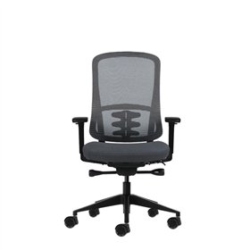 Cadeira de escritório ergonômica Oqonos Cherg 020 com mecanismo de autoequilíbrio, apoios de braço 4D, assento deslizante e rodí