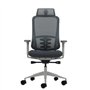 Cadeira de escritório ergonômica Oqonos Cherg 022 com apoio de cabeça cervical ajustável, mecanismo de autoequilíbrio, apoios de