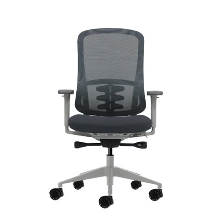 Cadeira de escritório ergonômica Oqonos Cherg 023 com mecanismo de autoequilíbrio, apoios de braço 4D, assento deslizante e rodí