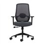 Cadeira de escritório ergonômica Oqonos Cherg 025 com suporte lombar ajustável em altura e profundidade, apoios de braço 4D, pis